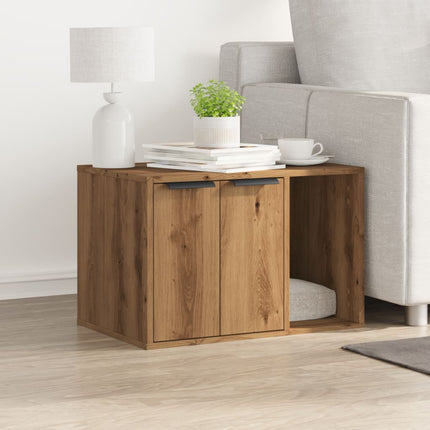 Kattenbakkast Bewerkt Hout Artisanaal Kleurig