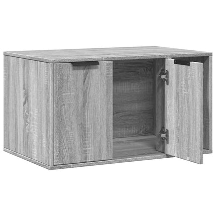Kattenbakkast Bewerkt Hout Eikenkleur