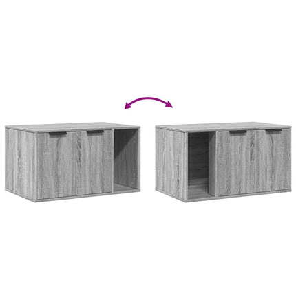 Kattenbakkast Bewerkt Hout Eikenkleur