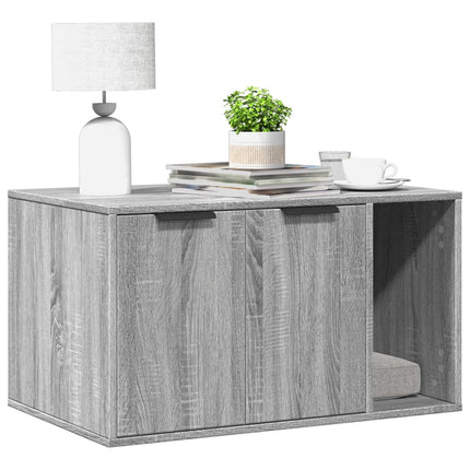 Kattenbakkast Bewerkt Hout Eikenkleur