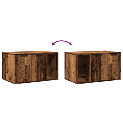 Kattenbakkast Bewerkt Hout Kleurig