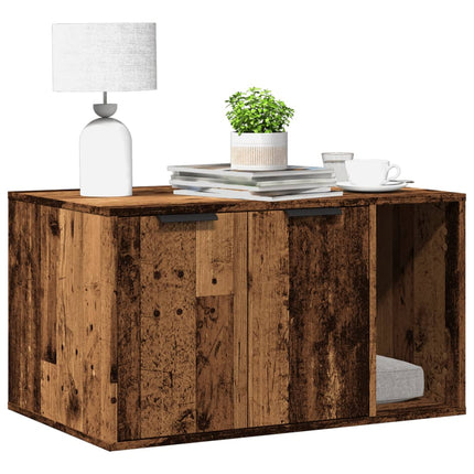 Kattenbakkast Bewerkt Hout Kleurig