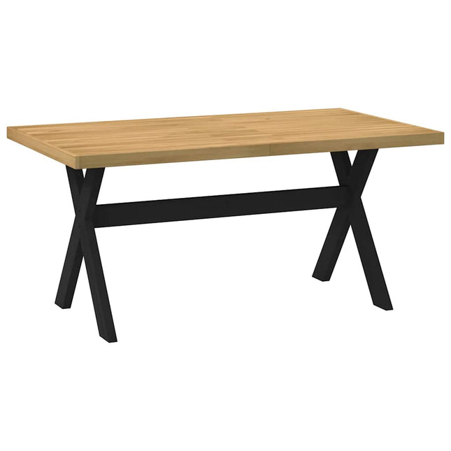 Eettafel Noain A-Vormige Poten 180X90X75 Cm Massief Hout Naturel
