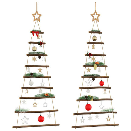 Hangende Kerstboom Met Topster Natuurlijke Tak