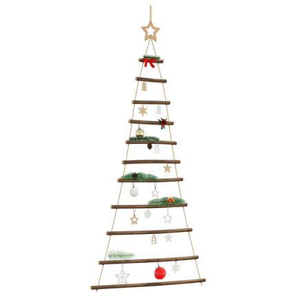 Hangende Kerstboom Met Topster Natuurlijke Tak