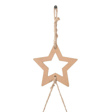Hangende Kerstboom Met Topster Natuurlijke Tak