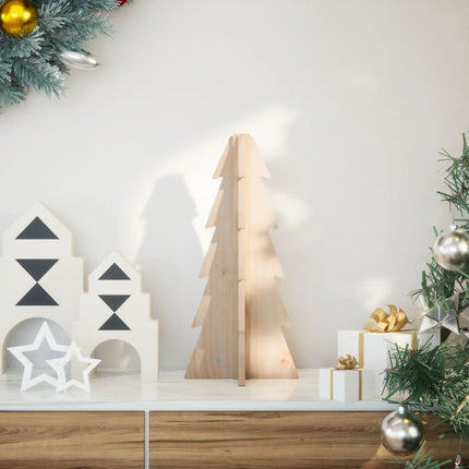 Kerstdecoratie Kerstboom 69,5 Cm Massief Grenenhout