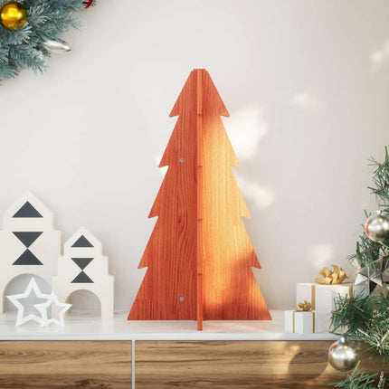 Kerstdecoratie Kerstboom 69,5 Cm Massief Grenenhout