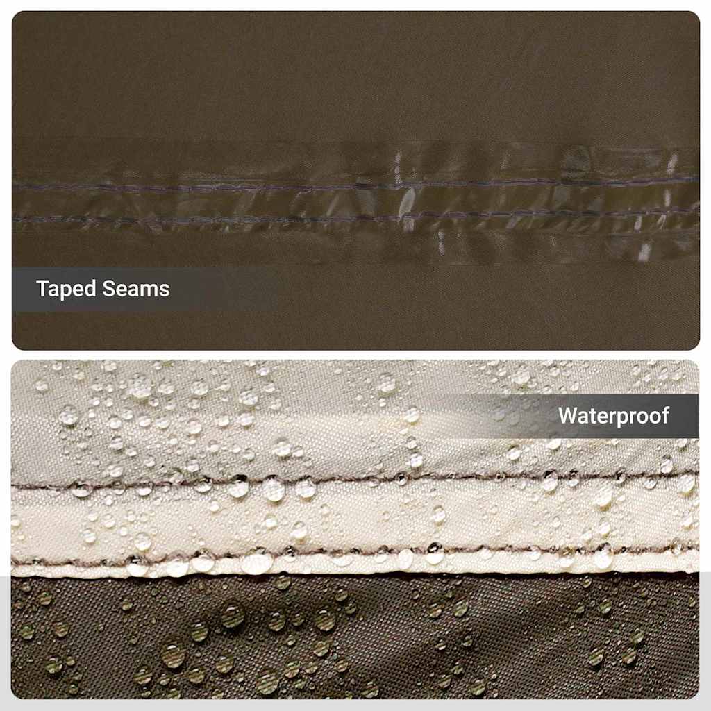 Vistent met dak Bruin 514 x 465 x 187 cm Polyester