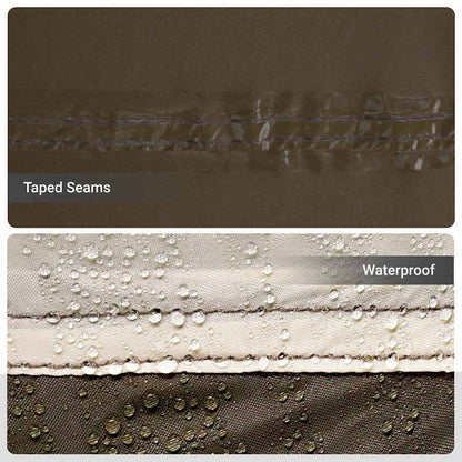 Vistent met dak Bruin 514 x 465 x 187 cm Polyester