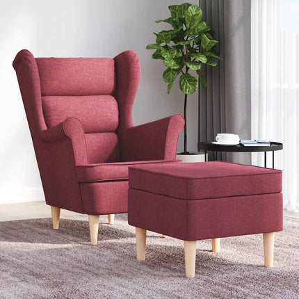 Fauteuil Met Voetenbankje Stof Kleurig