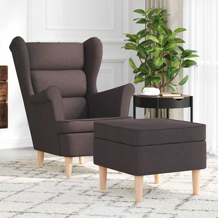 Fauteuil Met Voetenbankje Stof Kleurig