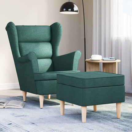 Fauteuil Met Voetenbankje Stof Kleurig