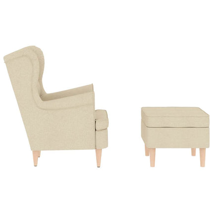 Fauteuil Met Voetenbankje Stof Kleurig