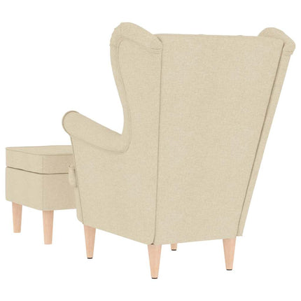 Fauteuil Met Voetenbankje Stof Kleurig