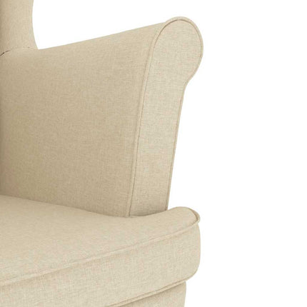 Fauteuil Met Voetenbankje Stof Kleurig