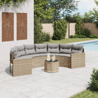 pe rattan and glass / Halfrond