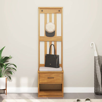 Kapstok Sandnes 45X40X159,5 Cm Massief Grenenhout