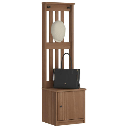 Kapstok Sandnes 87X40X159,5 Cm Massief Grenenhout