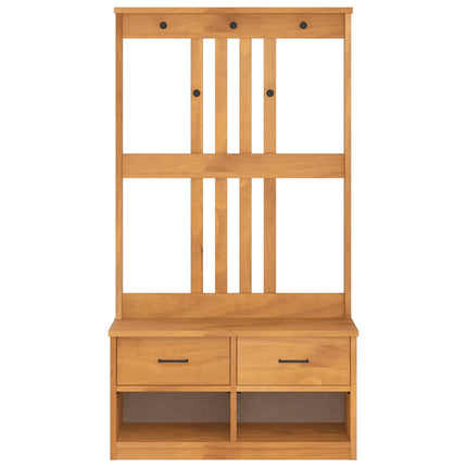 Kapstok Sandnes 87X40X159,5 Cm Massief Grenenhout