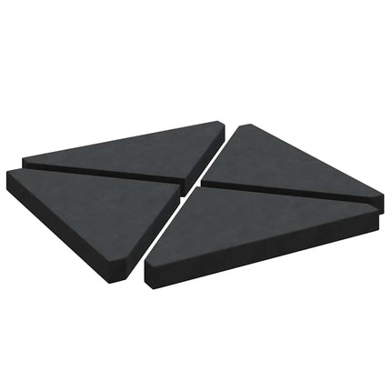 Parasolvoetplaten 4 St Driehoekig 14 Kg Graniet