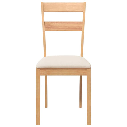 Eetkamerstoelen Met Kussens Massief Hout Naturel Rubber