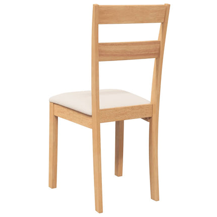 Eetkamerstoelen Met Kussens Massief Hout Naturel Rubber