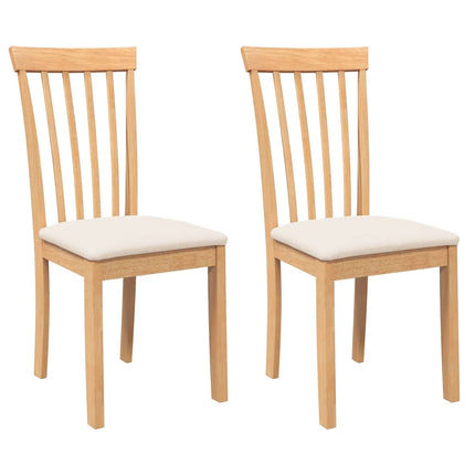 Eetkamerstoelen Met Kussens Massief Hout Naturel Rubber