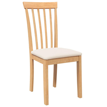 Eetkamerstoelen Met Kussens Massief Hout Naturel Rubber