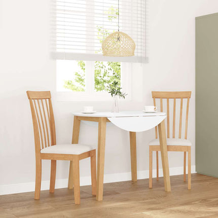 Eetkamerstoelen Met Kussens Massief Hout Naturel Rubber