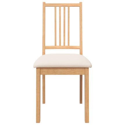 Eetkamerstoelen Met Kussens Massief Hout Naturel Rubber