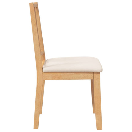 Eetkamerstoelen Met Kussens Massief Hout Naturel Rubber