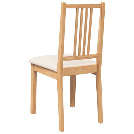 Eetkamerstoelen Met Kussens Massief Hout Naturel Rubber