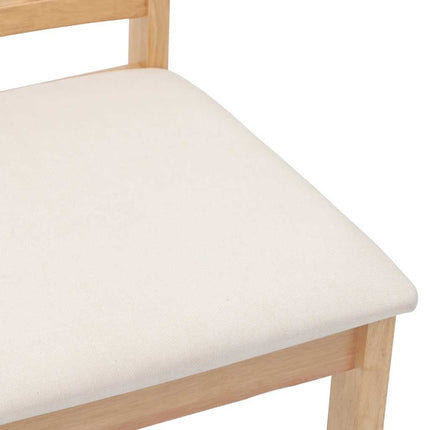 Eetkamerstoelen Met Kussens Massief Hout Naturel Rubber