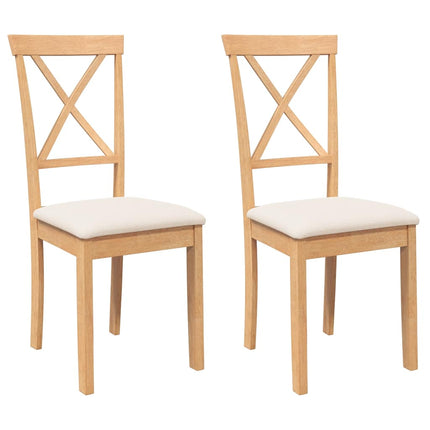 Eetkamerstoelen Met Kussens Massief Hout Rubber