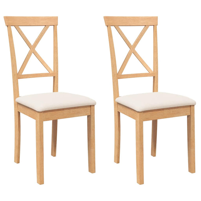 Eetkamerstoelen Met Kussens Massief Hout Rubber