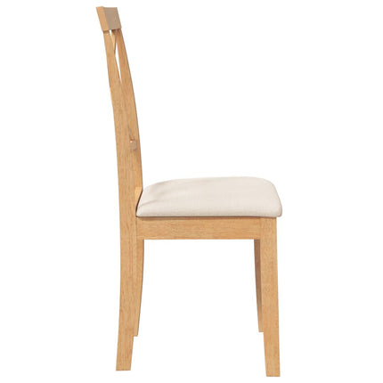 Eetkamerstoelen Met Kussens Massief Hout Rubber