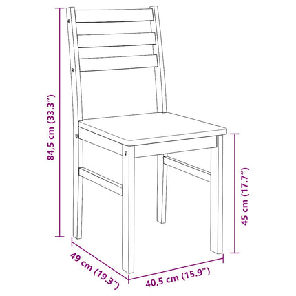 Eetkamerstoelen Massief Hout Rubber