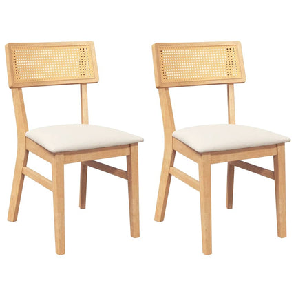 Eetkamerstoelen Met Kussens Massief Hout Rubber