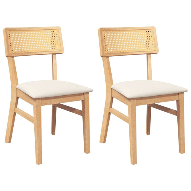 Eetkamerstoelen Met Kussens Massief Hout Rubber