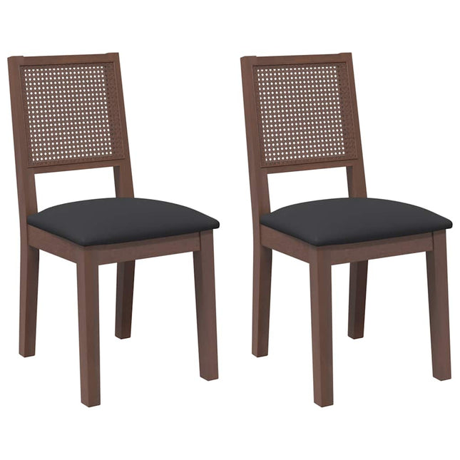 Eetkamerstoelen Met Kussens 2 St Massief Hout Rubber