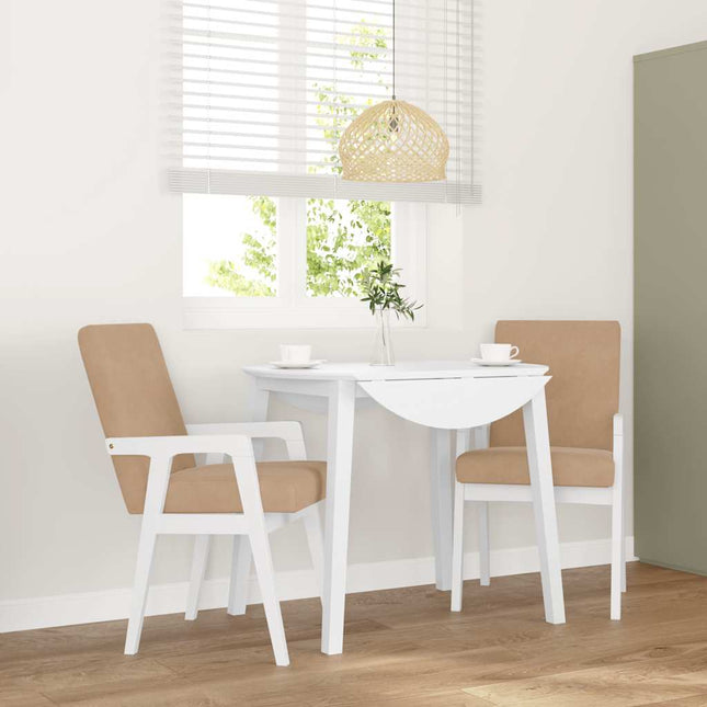 Eetkamerstoelen Met Kussens 2 Stuks Bruin Massief Hout Rubber