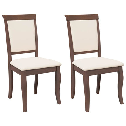 Eetkamerstoelen Met Kussens 2 St Massief Hout Rubber