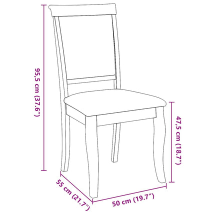Eetkamerstoelen Met Kussens 2 St Massief Hout Rubber