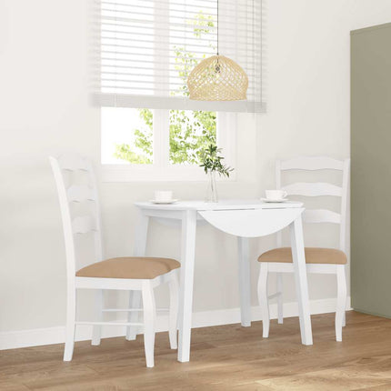 Eetkamerstoelen Met Kussens 2 Stuks Massief Hout Rubber