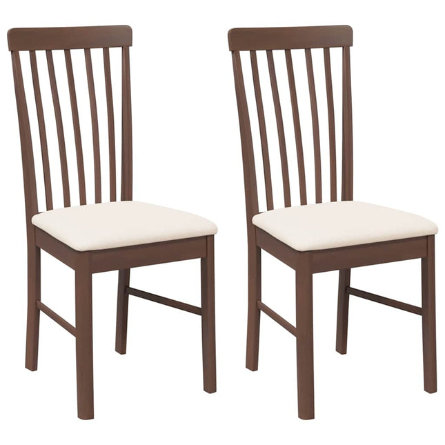 Eetkamerstoelen Met Kussens 2 St Massief Hout Rubber