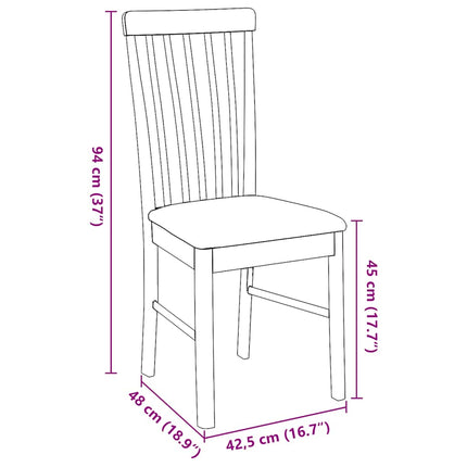 Eetkamerstoelen Met Kussens 2 St Massief Hout Rubber