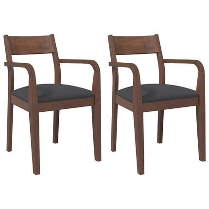 Eetkamerstoelen Met Kussens 2 St Massief Hout Rubber