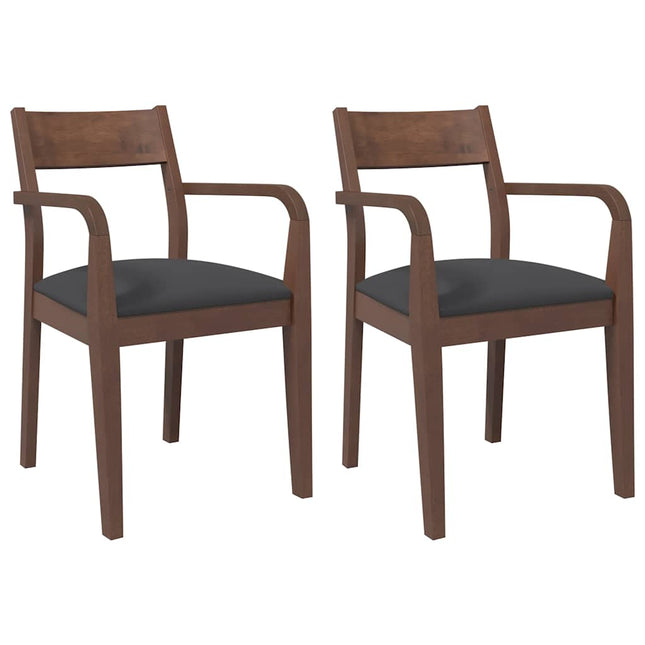 Eetkamerstoelen Met Kussens 2 St Massief Hout Rubber