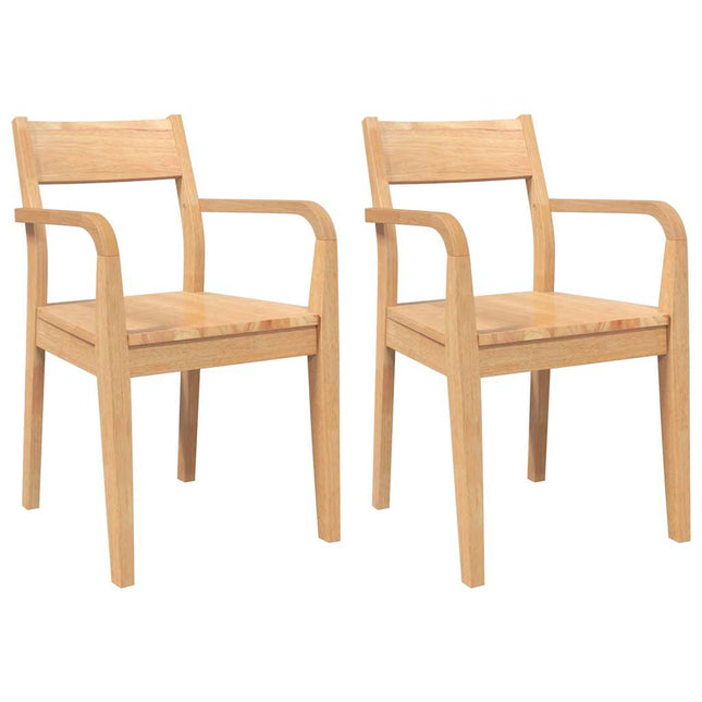 Eetkamerstoelen 2 St Massief Hout Rubber